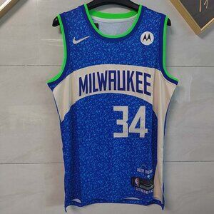 Milwaukee Bucks #34 Giannis Antetokounmpo Nike Dri-FIT NBA Swingman Jersey
